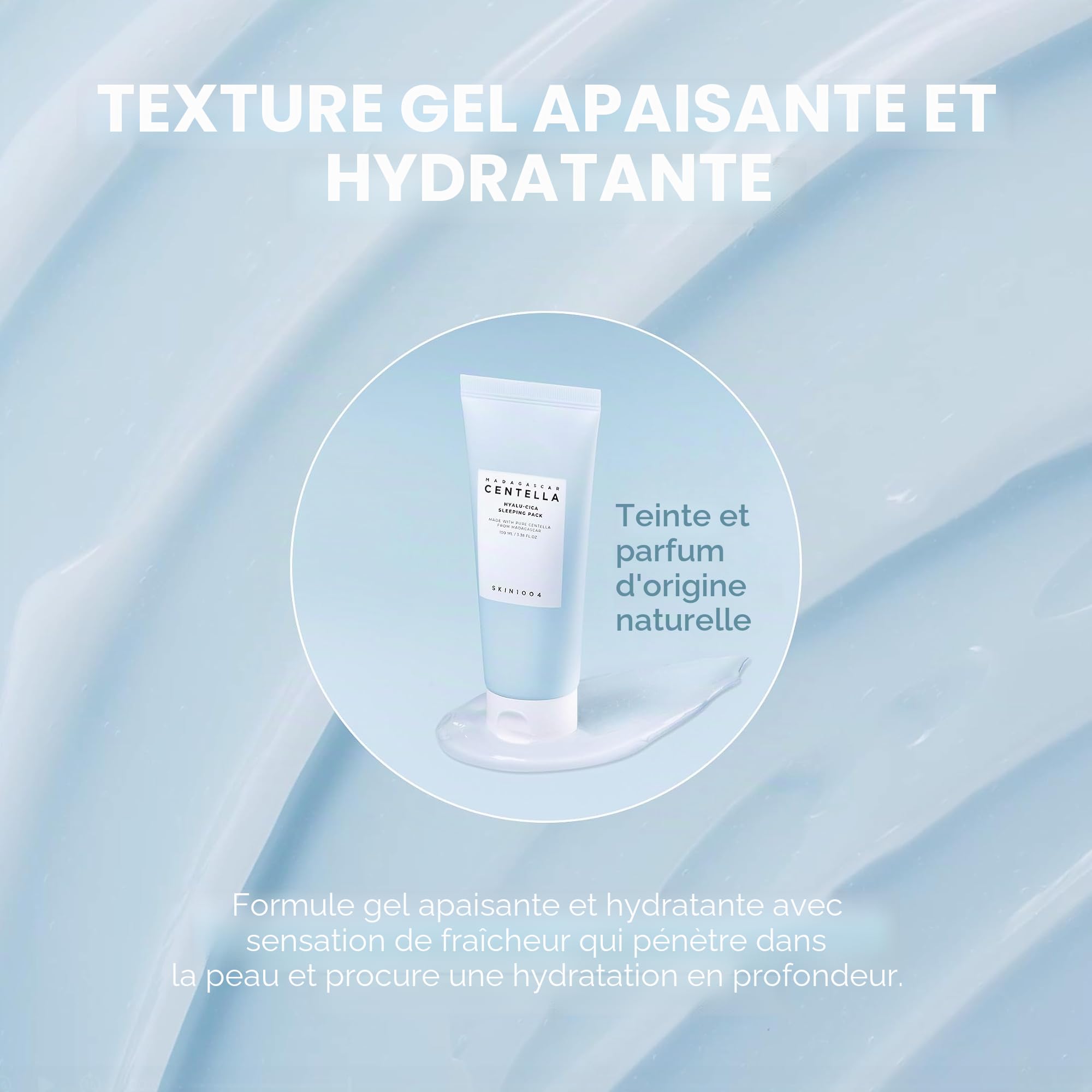 SKIN1004 SKIN 1004 Madagascar Centella Hyalu-Cica Pack de Nuit 100 ml | Masque facial de nuit coréen éclaircissant et anti-âge avec acide hyaluronique, niacinamide, Centella Asiaatica
