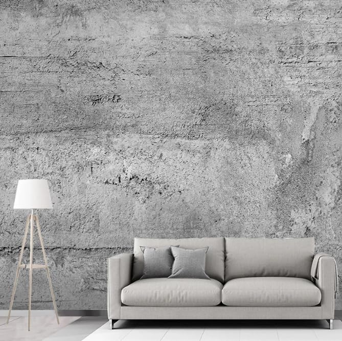 Papier peint photo 3D brique gris ciment au design industriel