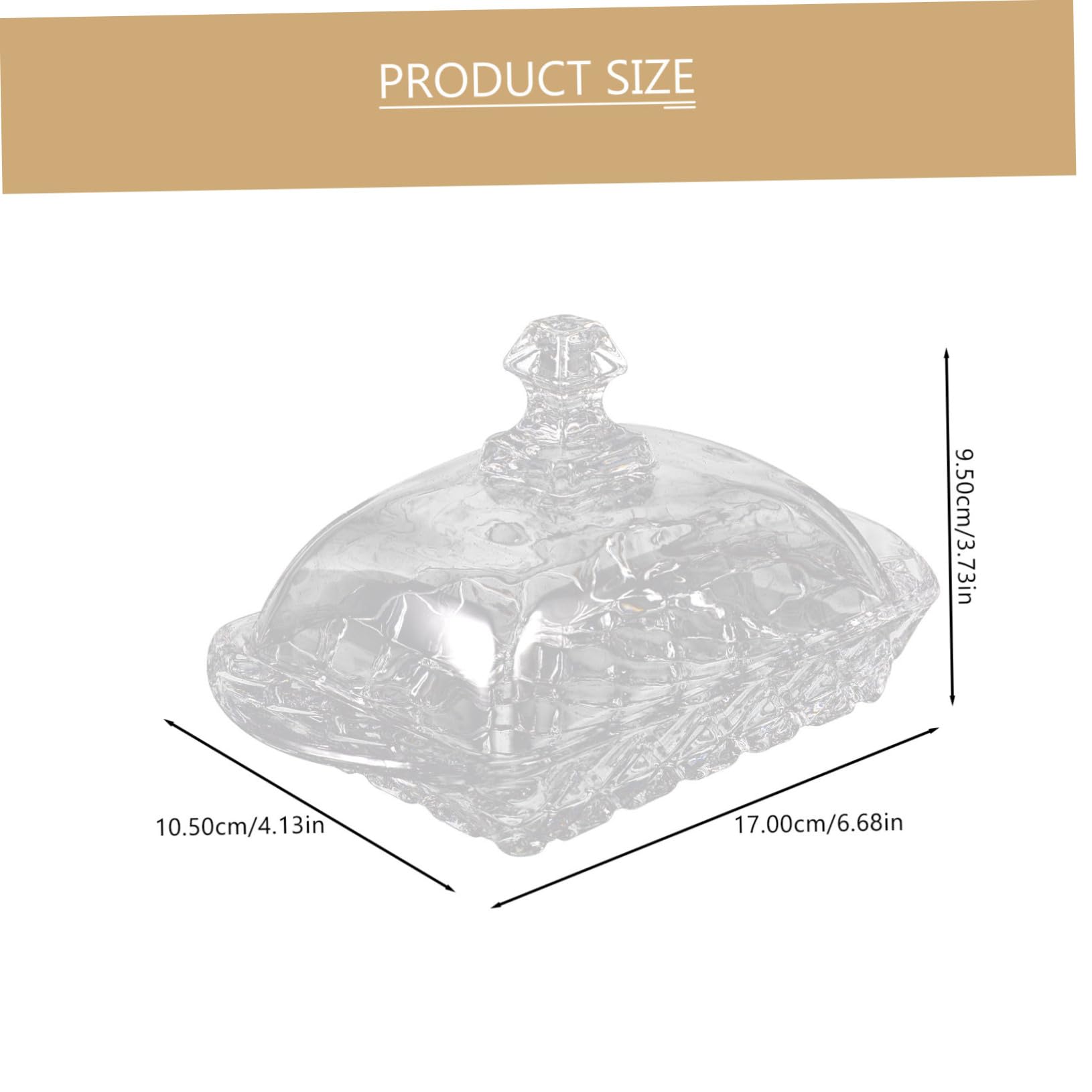 OUNONA 1 Set Butter Storage Holder with Glass Lid Elegant Kitchen Cheese Box for Fresh Butter Desserts and More for Organized Food Storage