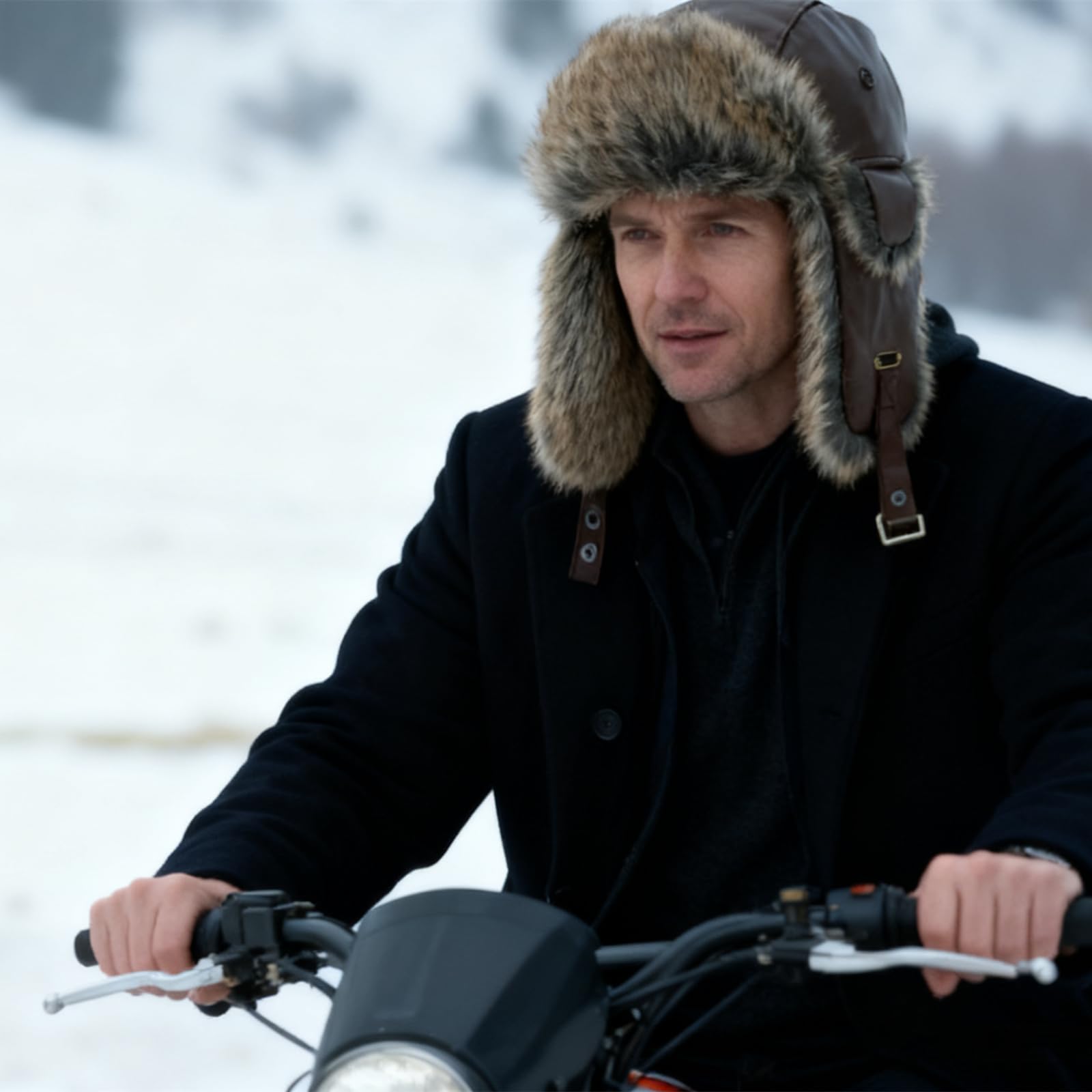 HEYANN Gorro de aviador ruso para hombre y mujer, piel de oveja artificial, gorro de invierno Ushanka cálido con orejeras unisex