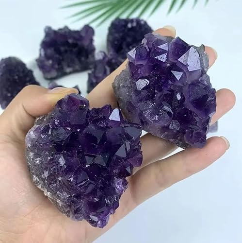 85-100g 1pc Raw Purple Amethyst Quartz Cluster Crystal Rough Stone Amethyst Geodes Clusters For Home Decoration Gemstone Stone