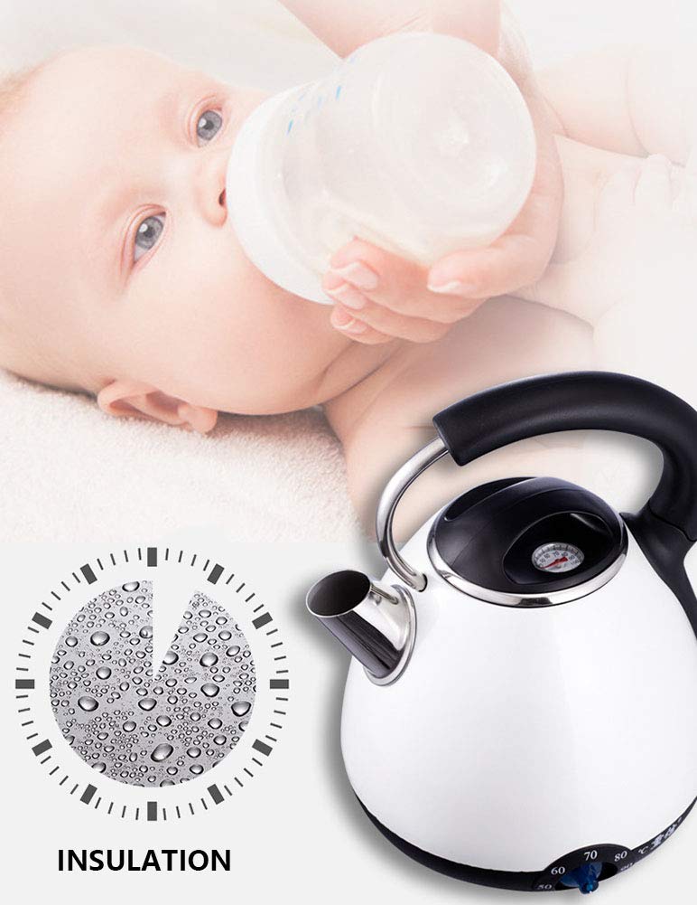 Czajnik elektryczny ADITAM 1,7 litra, czajnik ze stali nierdzewnej 1850 W, regulacja temperatury 7 plików Double the comfort