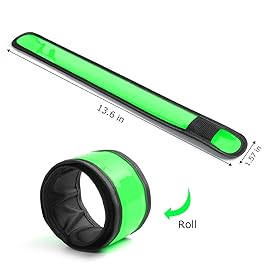 esonstyle Pack of 6 LED Light Up Band Slap Bracelets Night Safety Wrist Band for Cycling Walking Running Concert Camping Outdoor Sports