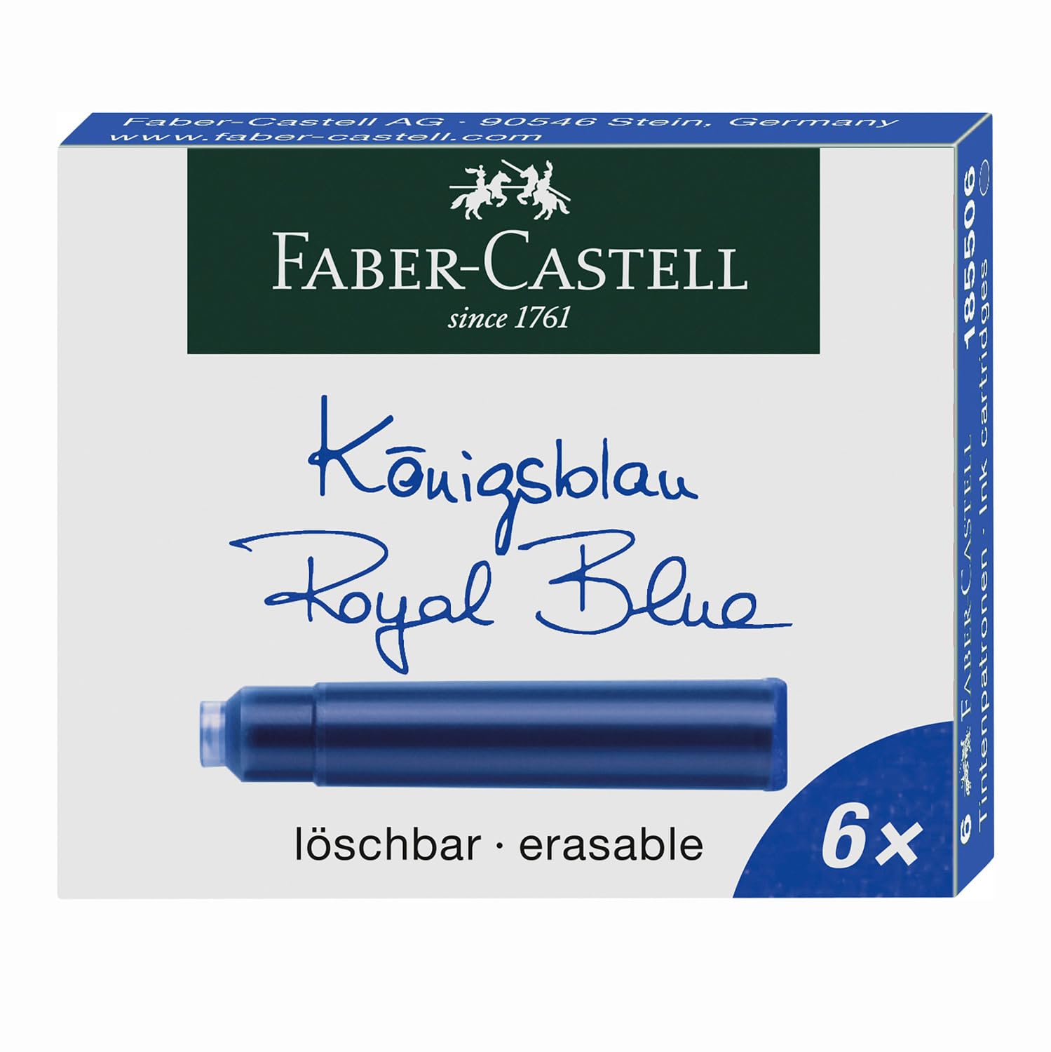 FABER-CASTELL Cartucce d'inchiostro standard blu reale 30 pezzi