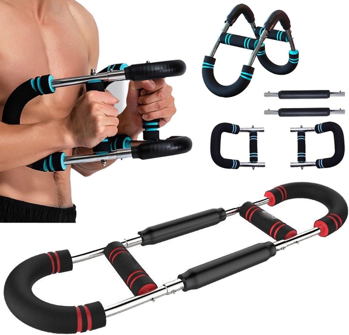 Kglhjdy Ared304050kg Saker Adjustable Twister Arm Trainer - Portable Forearm Strengthener & Chest Workout Equipment Spring Resistance Fitness Tool For Home Exercise Build Arm Muscles
