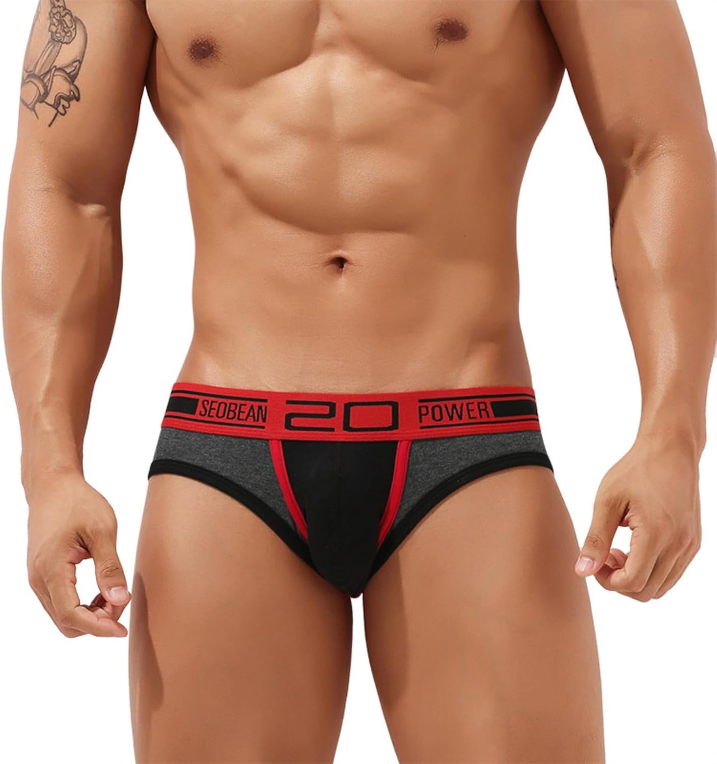 Men's Briefs Underwear Low Rise with Comfortable High Cut Triangle Underpanties