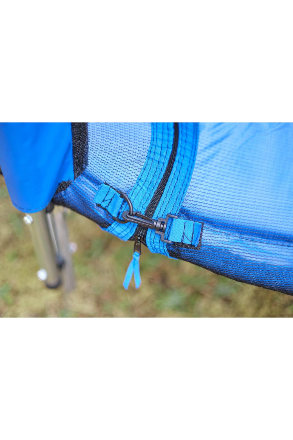 Plum Cama elástica Junior con red de seguridad, color azul