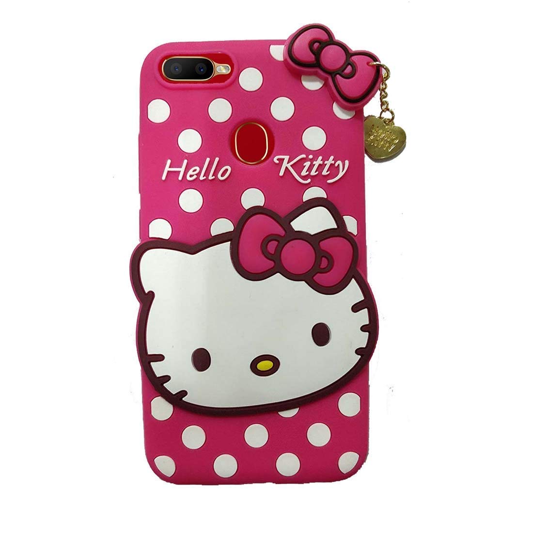 Buy Maklook Girl's Hello Kitty Silicon Back Cover with Pendant for