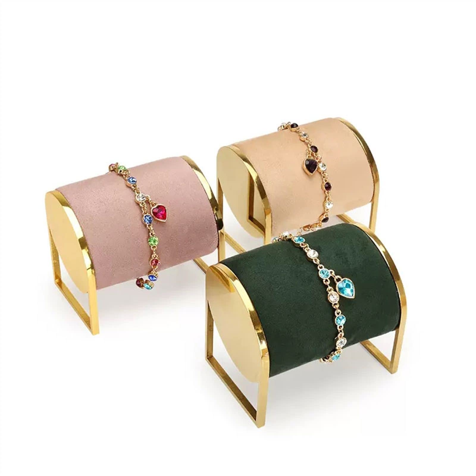 Schmucktürme Kleiner Armbandhalter aus Samt for den Verkauf, Armreif-Organizer und Aufbewahrung for Shows, Uhrenhalter, goldener Schmuckhalter Schmuckregal (Color : E)