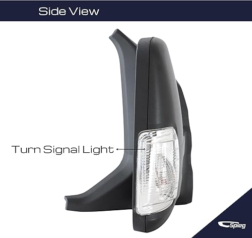 Miniatura 4 de Spieg Espejo lateral del pasajero para Ford Transit 150 250 350 2015-2019 Cargo Van | Conjunto de espejo retrovisor derecho Power Adj calefactable