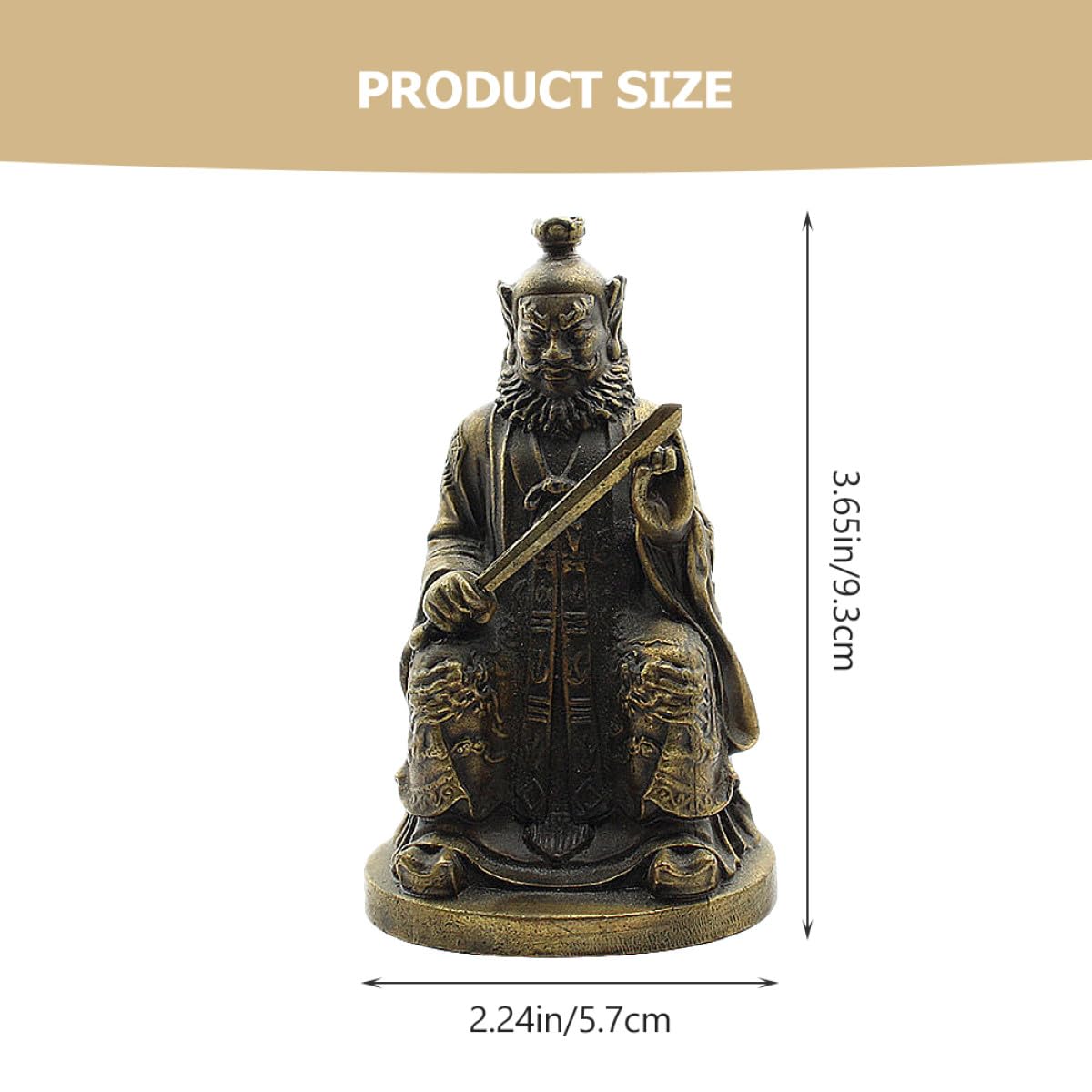 Statua in Rame Decorativa e Portatile, Design Delicato per Soggiorno, Ornamento Esclusivo per Amici Appassionati di Cultura Taoista