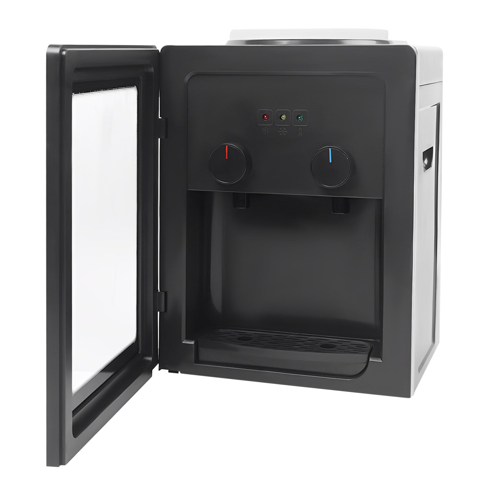 Dispensador de agua eléctrico, fuente de agua fría y caliente de 550W, negro
