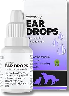 Dog Ear Cleaner | Dog Ear Drops | Ear Drops for Dogs | Ear Mite Treatment for Dogs | Cat & Dog Ear Infection Treatment | Ear Cleaner for Dogs UK | Dog and Cat Itchy Ear Treatment 14ml Sold by UMDA