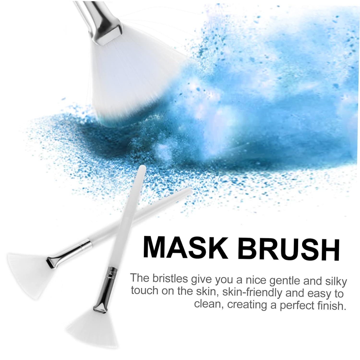 Outanaya 6pcs Facial Mask Brushes Skin-friendly Fan Brushes for Makeup Skin Treatment Easy to Clean for Spa Beauty Application