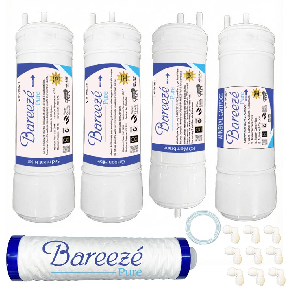 Bareeze Pure Service Filter Kit Compatible with LG Puricare WW170EP Water Purifier-image-45