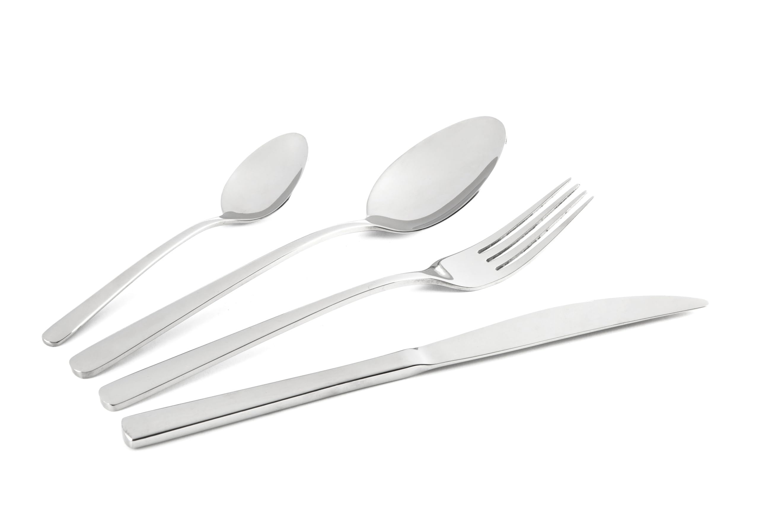Excelsa Luxury Posate, Set 24 Pezzi, Acciaio Inox, 6 Forchette, 6 Cucchiai, 6 Coltelli, 6 Cucchiaini