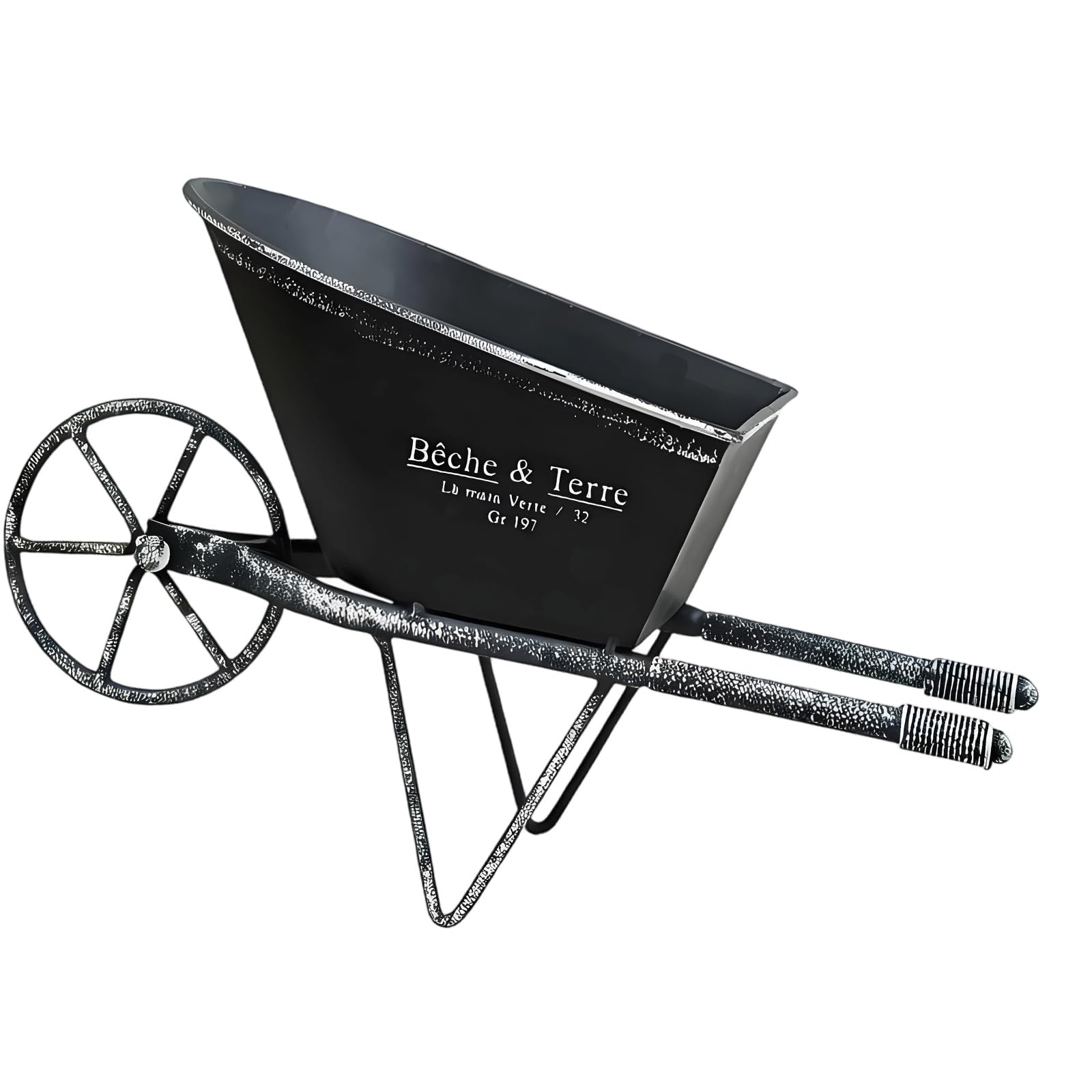 Kaeltsyn Antique Metal Flowerpot Weather Resistant Iron Planter Flower Container for Balcony Garden Indoor and Outdoor Use Permanent Metal Farmer