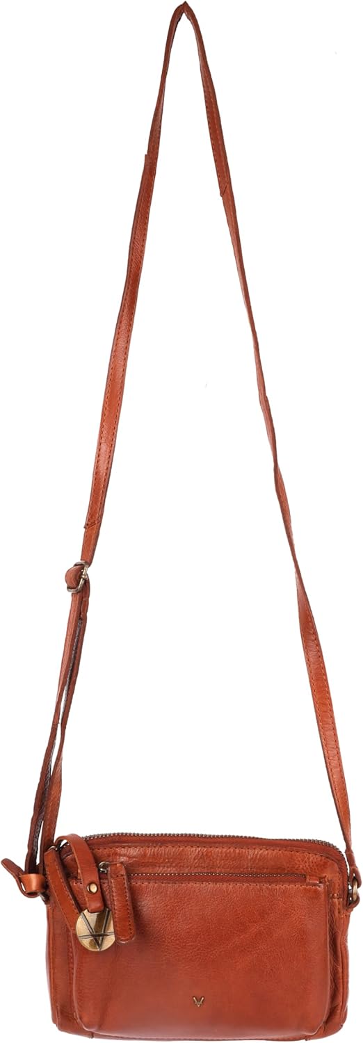 Genuine Italian Leather Small Crossbody Sling Bag RFID Protected Trendy Casual Office with Adjustable Strap