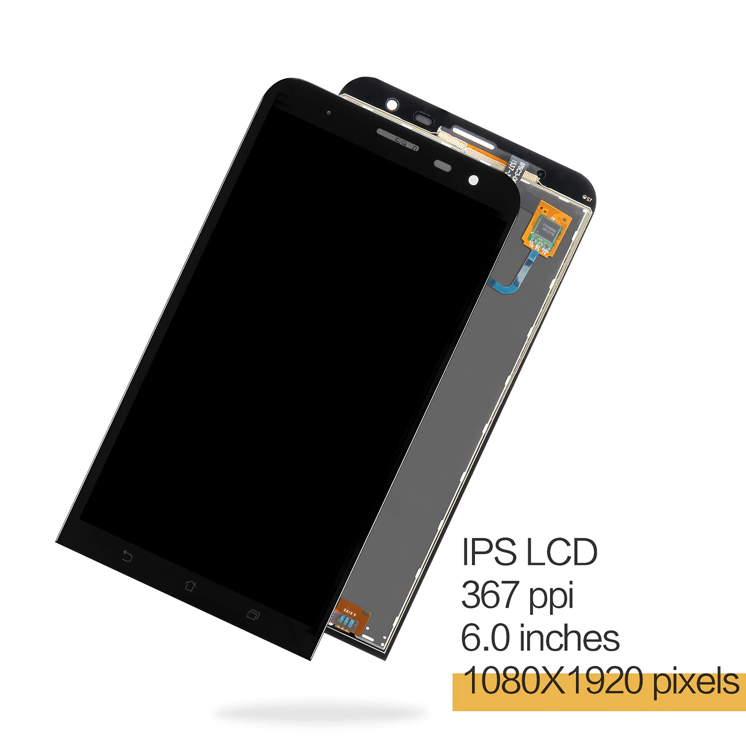 【外】修理用 ZenFone 2 Laser 液晶+フロントガラス+デジタイザ