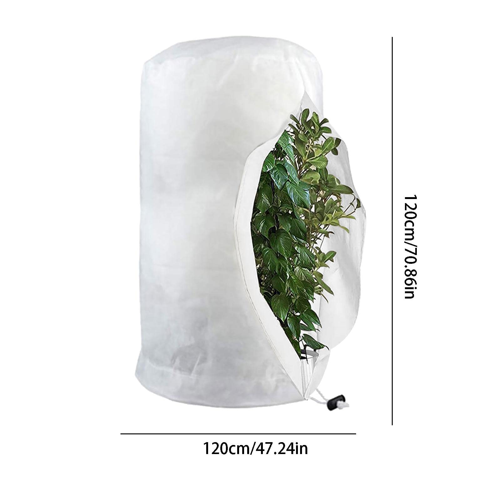 2 Coperture Antigelo Per Piante 198x226 Cm | Tessuto Non Tessuto 62,4g Con Coulisse E Cerniera