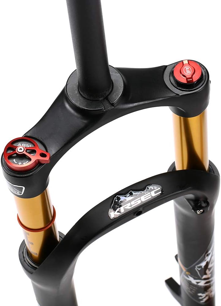 BUCKLOS 26 inch MTB Air Fork Snow Fat Mountain Bike Fork Travel 120mm, Rebound Adjustment Bicycle Front Forks for 4.0" Tire Disc Brake, fit Mountain/Snow/Beach Bikes