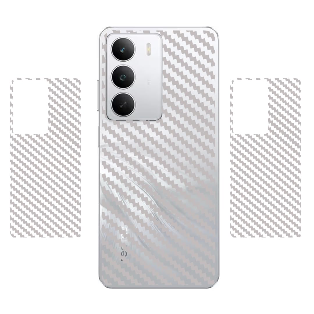 (Pack of 2) Back Lamination Skin Compatible for REALME P3 LITE 5G || 3D Carbon Fiber Ultra-Thin Protective Film (Transparent) with Easy Installation KIT-image-45