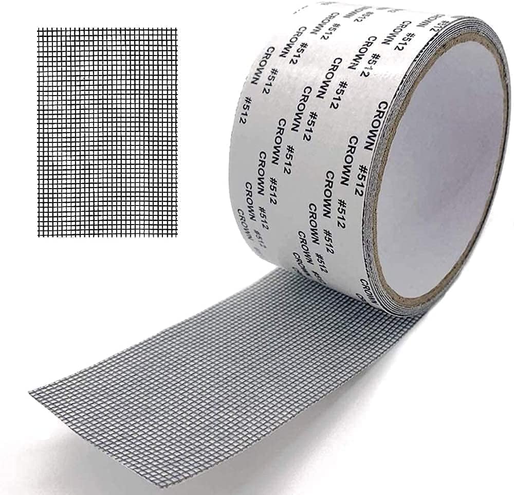 Window Screen Repair Tap, Strong Adhesive & Waterproof Window Mosquito net Covering Mesh Tape for Door Tears Holes Screen Patch Repair, Self-Adhesive Repair Tape,Fly Screen