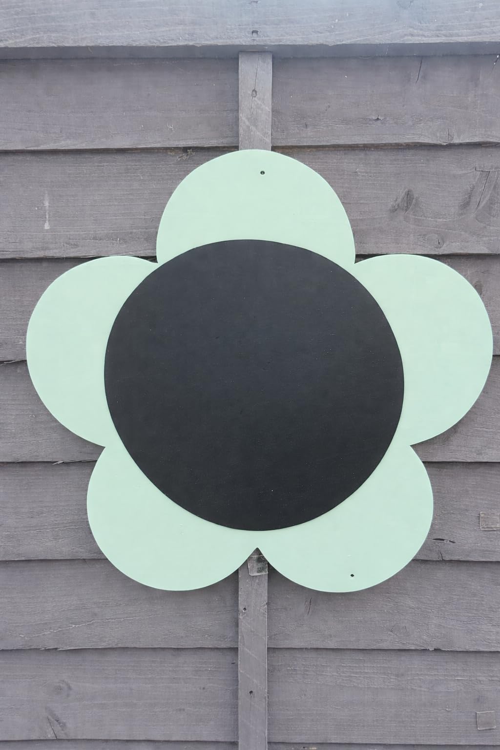 Garden Flower Acrylic Chalkboard, 45 cm, Pastel Green and Black, Wall-Mounted