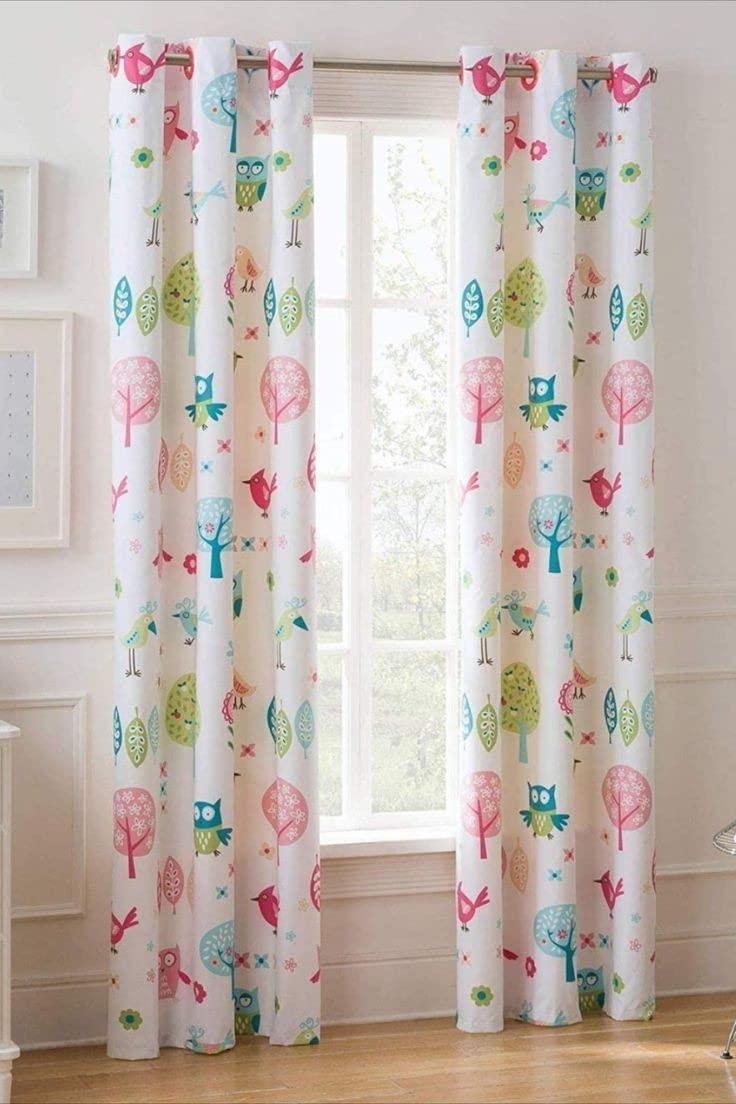 S30 Blackout 3D Tree Digital Printed Polyester Fabric Curtains for Bed Room Kids Room Living Room Color White Window/Door/Long Door (D.N.1733) (4 x 7 Feet (Size ; 48 x 84 Inch) Door, 1), Grommet-image-49