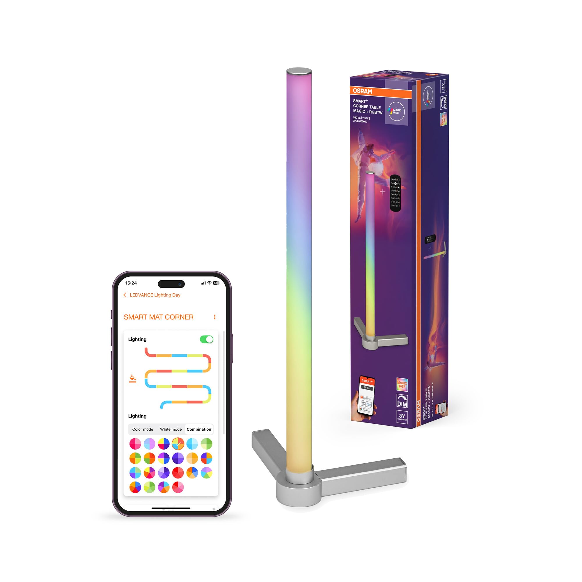 OSRAM SMART Lampada da tavolo intelligente e moderna per illuminazione indiretta con tecnologia… — immagine 11 di 16