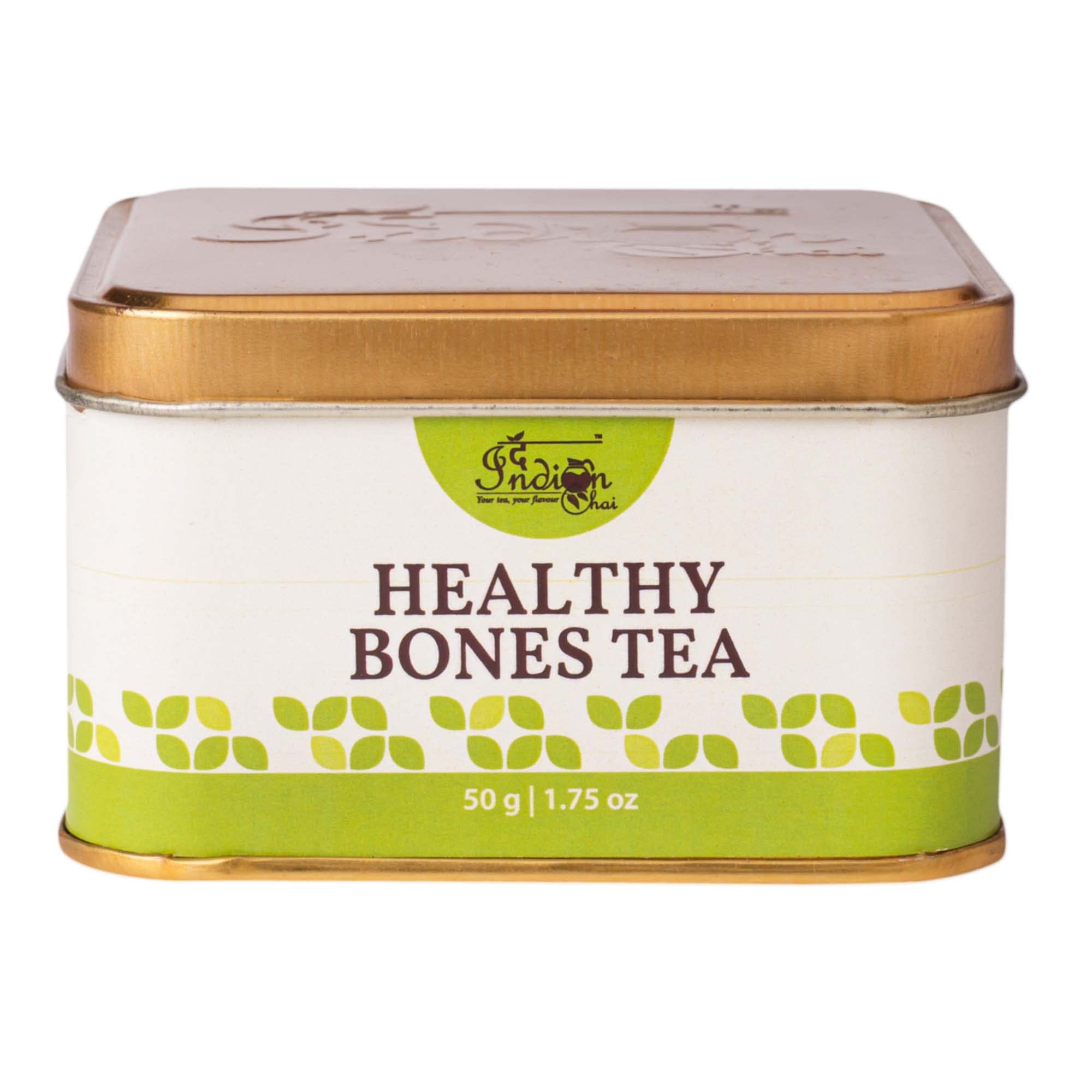 The Indian Chai – Healthy Bones Tea 50g | With Horsetail, Dandelion, Hadjod, Galangal etc. | Enhances Bone Strength, Joint Support & Stress Relief | Boosts Collagen Production | Herbal Tea (B09P5F7B24) Amazon Price History, Amazon Price Tracker