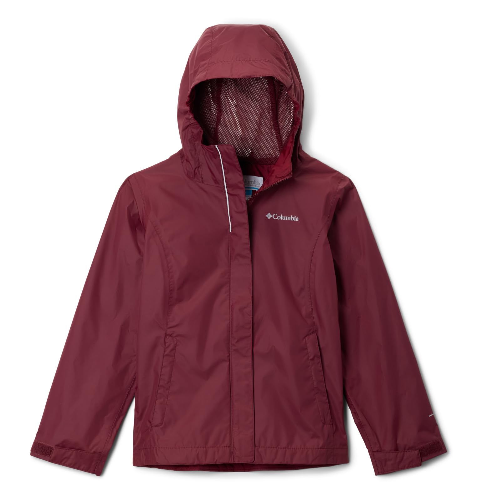 Columbia Youth Girls Arcadia 2 Jacket, Waterproof Rain Jacket, Rich Wine, XX-Small
