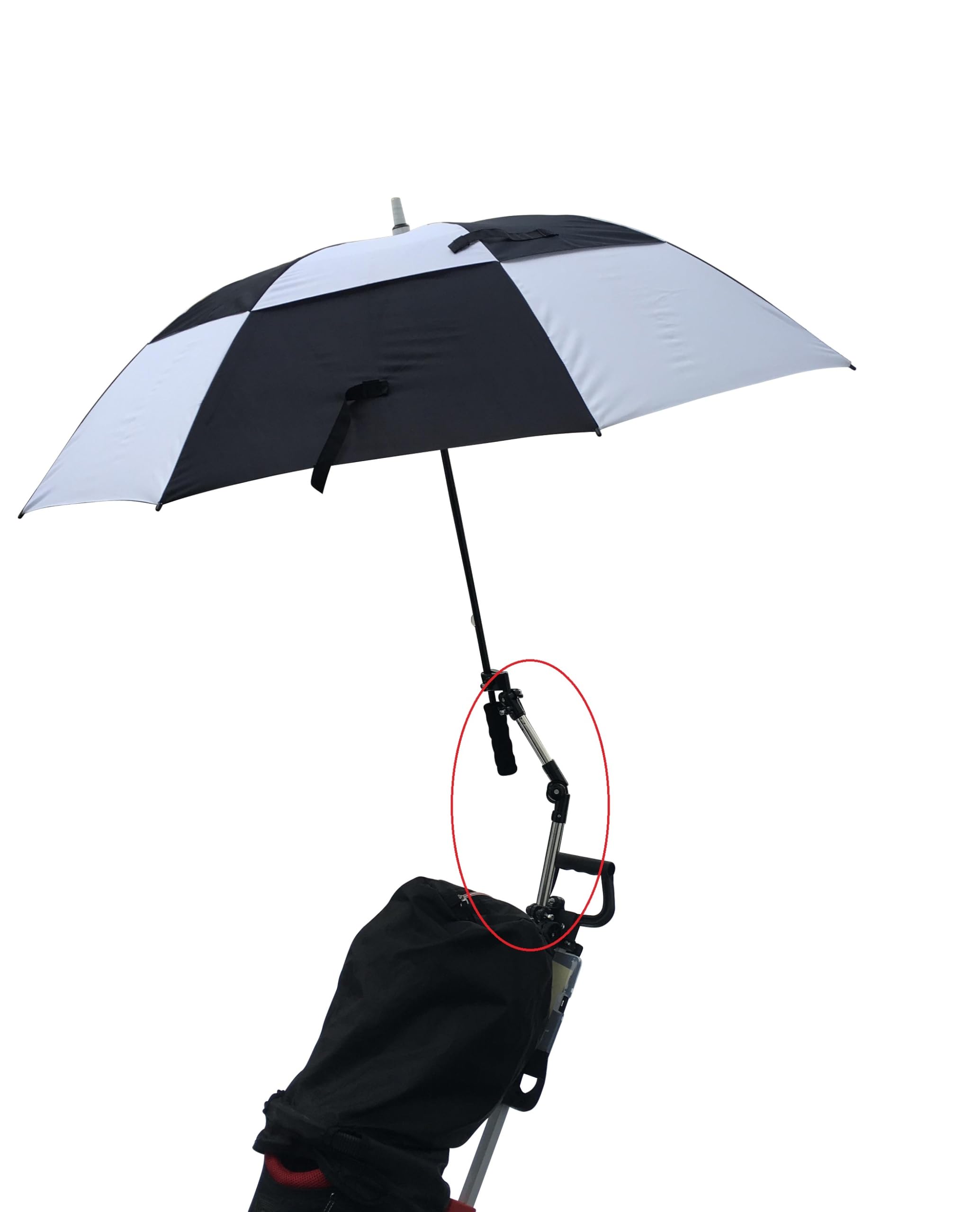 Porte-parapluie pour vélo/Fauteuil Roulant/déambulateur/poussette/Pêche/chariot Golf/umbrella holder | Convient également pour chaise de pêche/chariot de golf pour éléments ronds jusqu'à 2,5 cm de diamètre