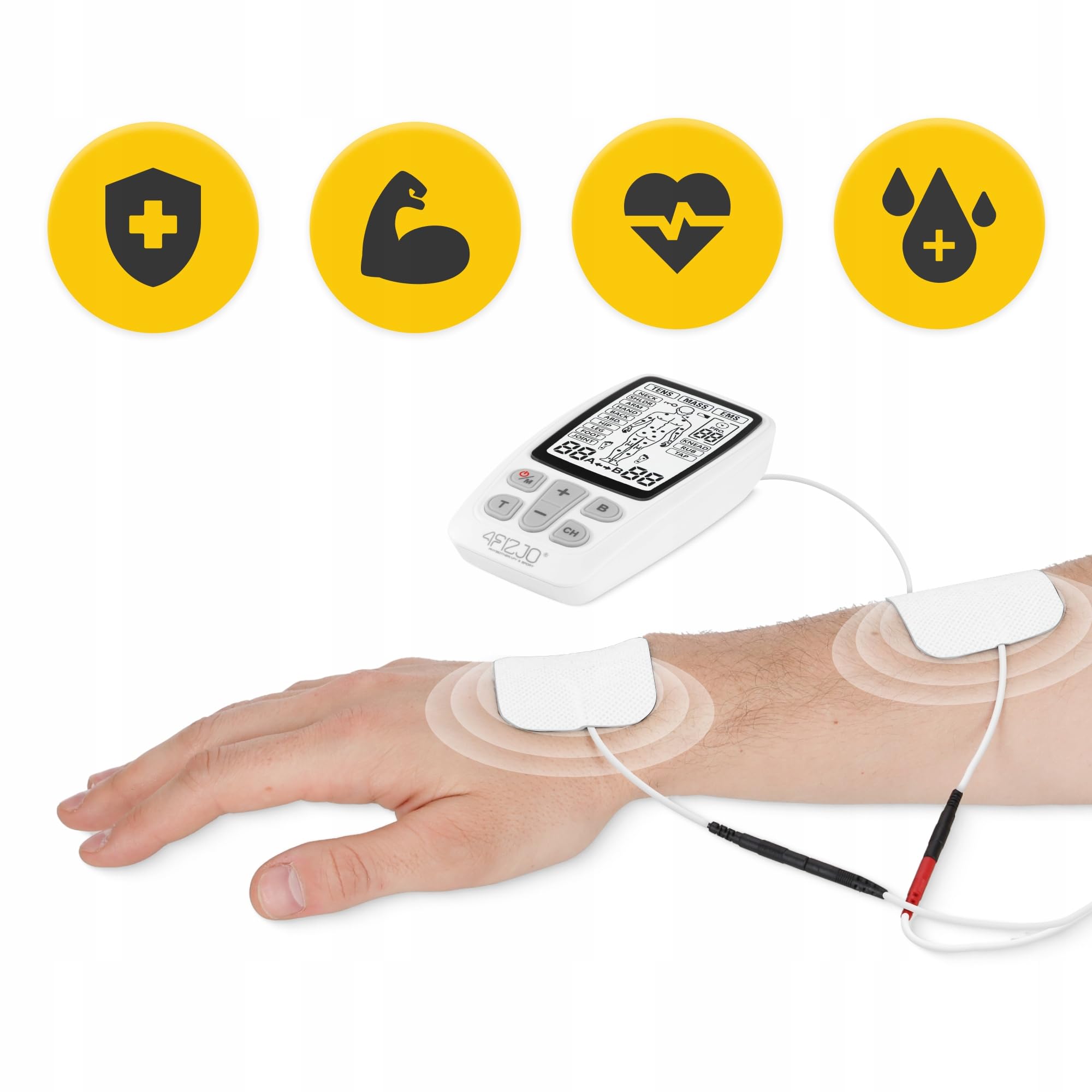 ELEKTROSTYMULATOR MASAŻ MIĘŚNI NERWÓW STYMULACJA ELEKTROTERAPIA TENS EMS