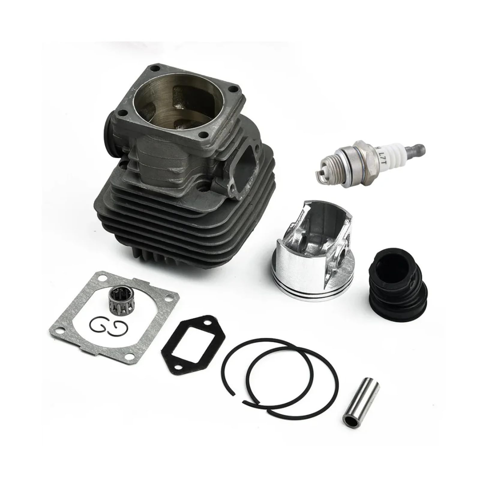 Compatible con Stihl 064 066 MS640 MS650 MS660, juego de juntas y bujías de 56 mm, repuestos for motosierra, kit de pistón de cilindro de gran calibre.
