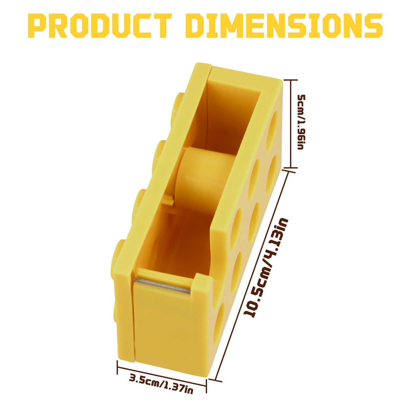 Culinavog Sticky Tape Dispenser, Mini Plastic Cellotape Holder - Image 2