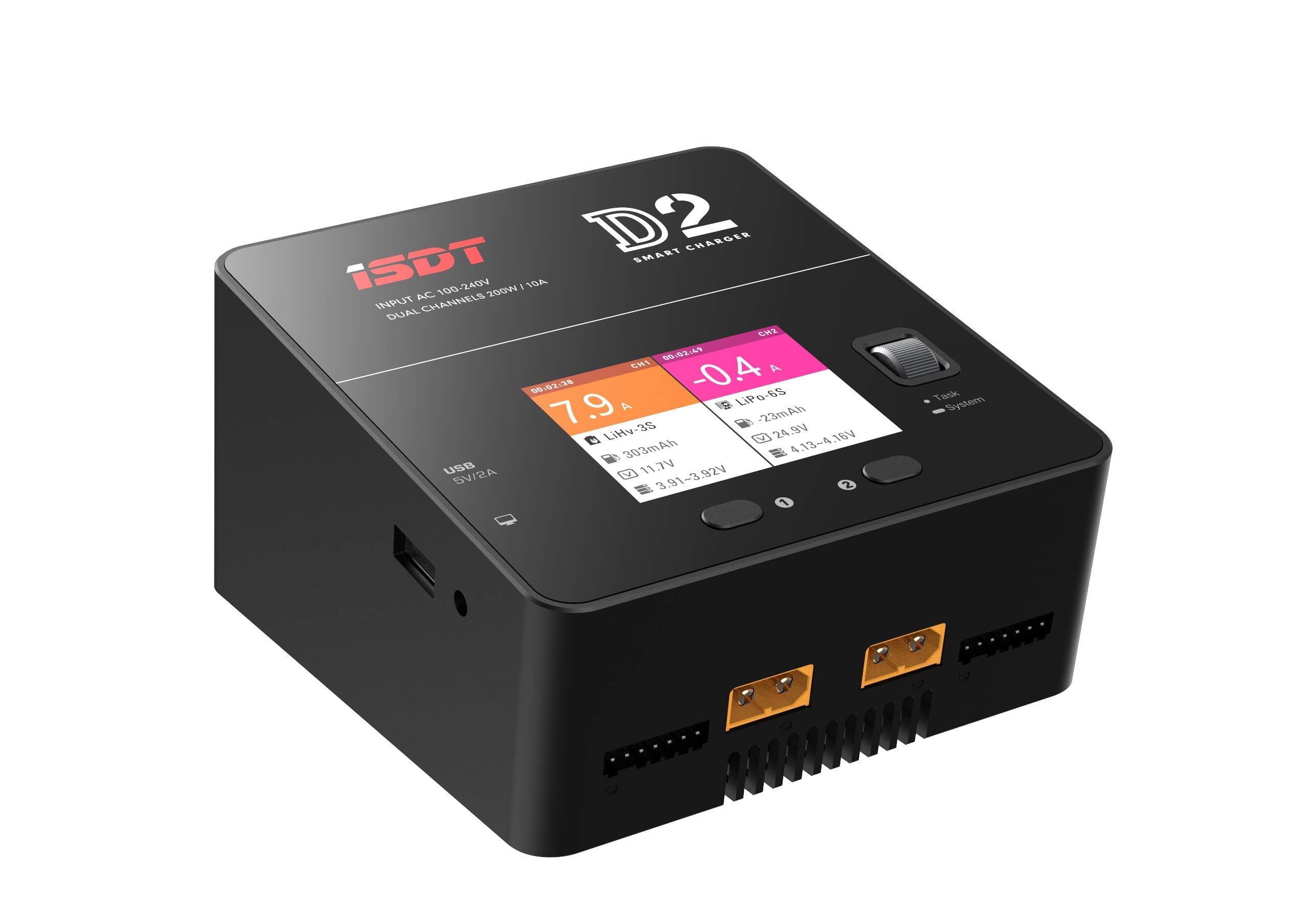 ISDT D2 Mark 2 200W 12A Netzteil Lipo Akku Batterie Balance Ladegerät Entlader AC DC Dual für Rc Modelle 1-6S Li-ion Life NiCd NiMH LiHV PB