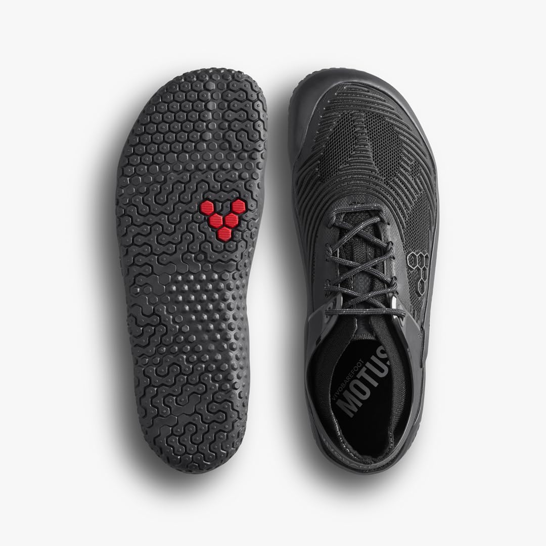 VIVOBAREFOOT Motus Strength II Mens Dark Olive (309648-04) Herren-Barefoot-Schuhe, dunkeloliv, geschnürt, atmungsaktiv, für den Outdoor-Einsatz, fürs Fitnessstudio, flexibel