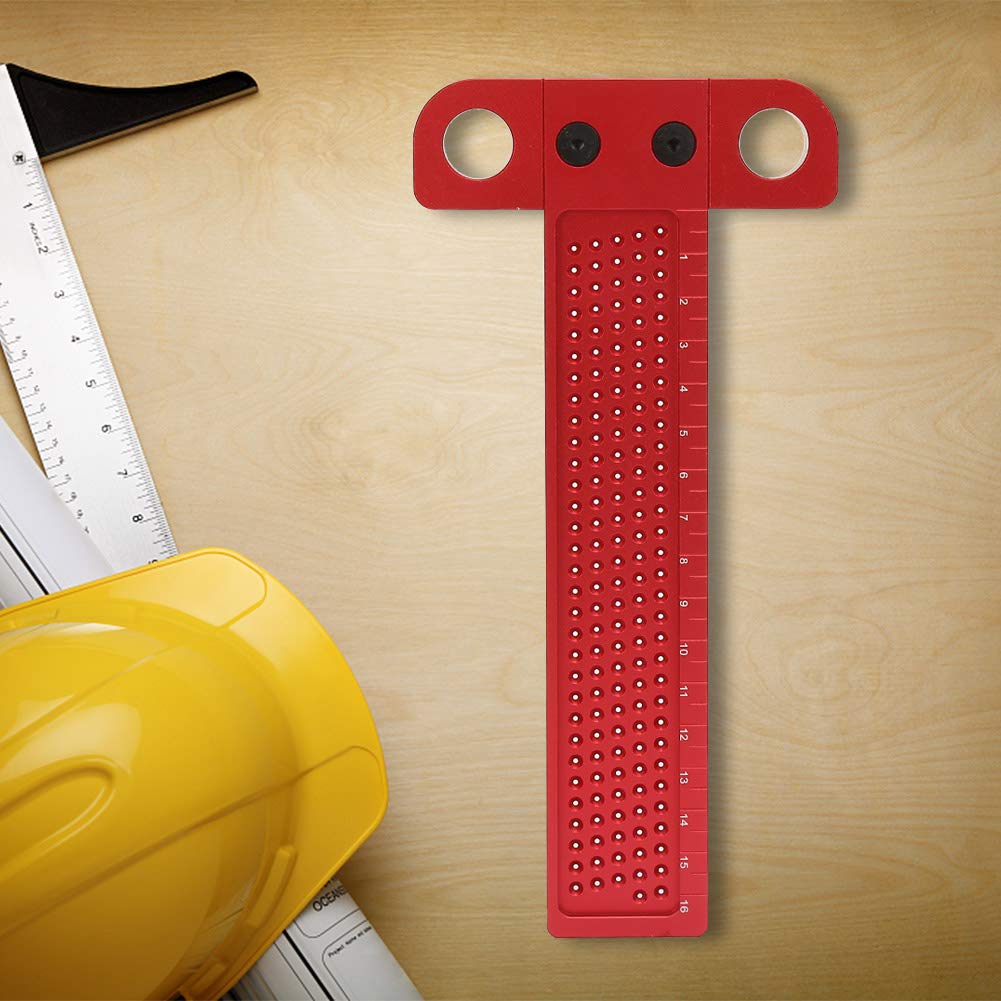 Règle carrée de type T pour le travail du bois en alliage d'aluminium Outil de marquage de menuiserie pour les amateurs de bricolage du bois T160 T260 en option (T-160)