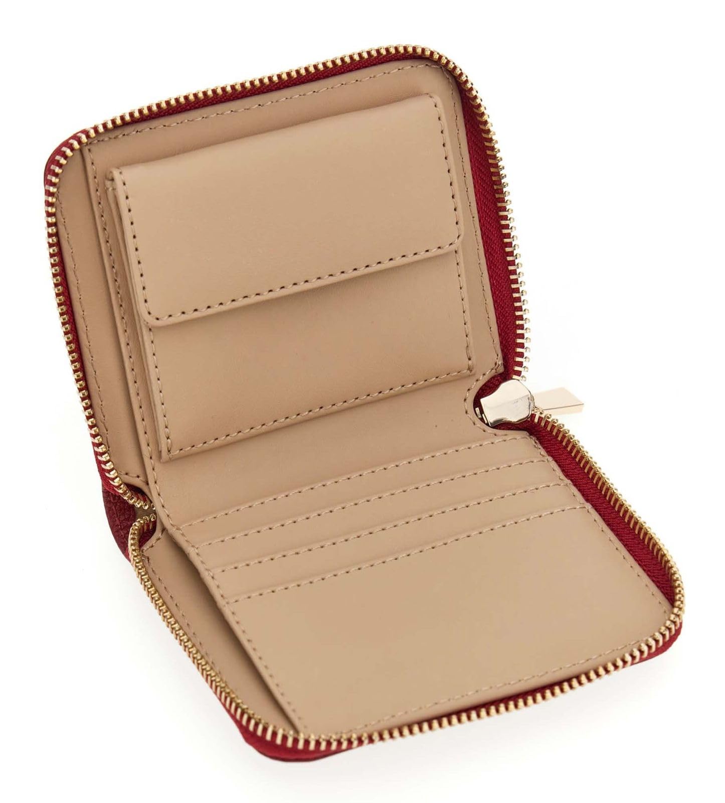 GUESS Monedero Gregoria SLG Small Zip Around Wallet Red Rojo