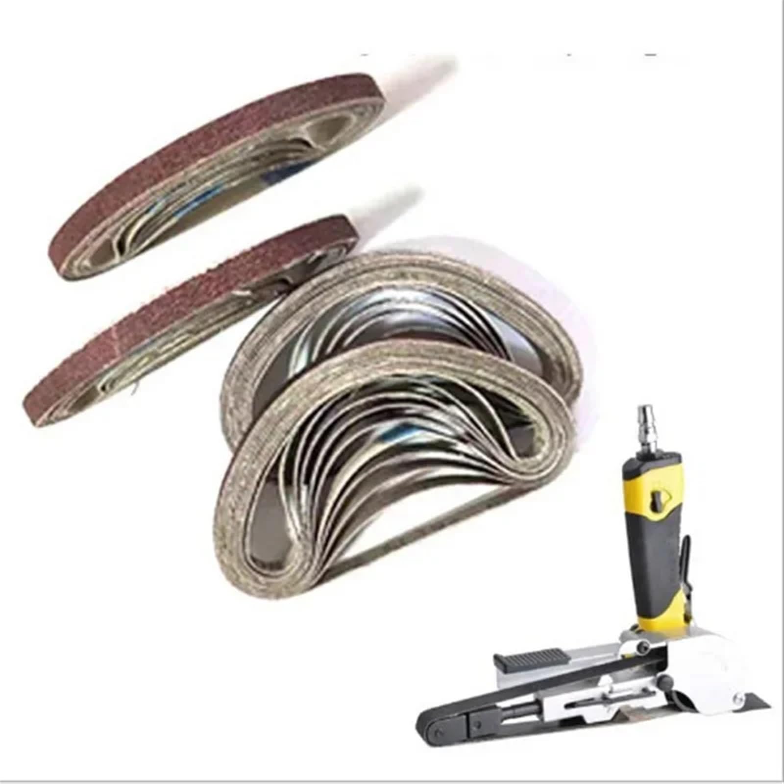 Taśmy szlifierskie do szlifierek taśmowych 10 szt. 9x533 mm Materiał ścierny obróbki drewna metalowego 80 ziaren | 60 Grits