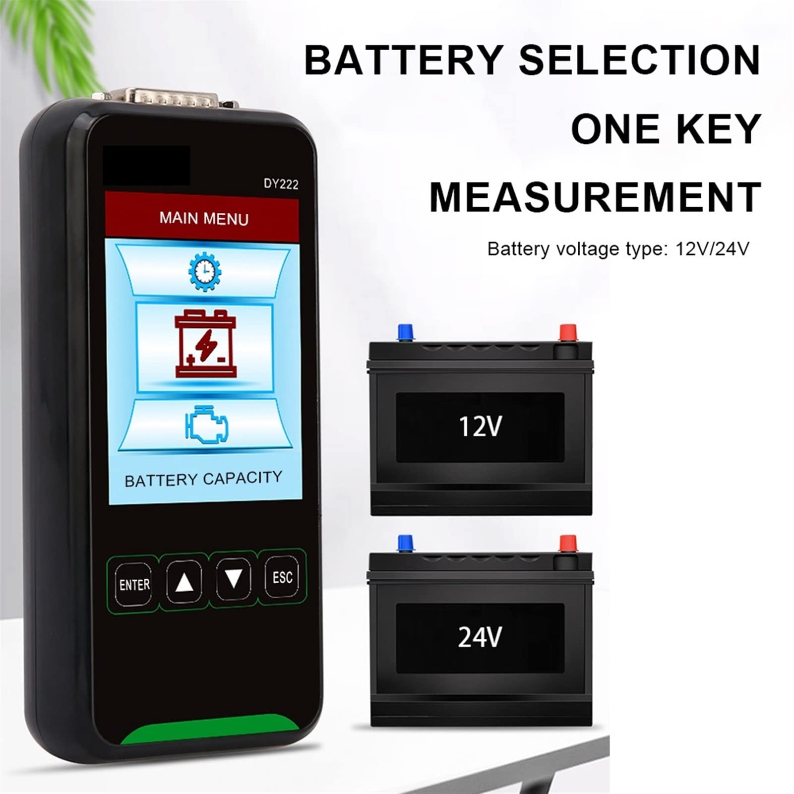 Amazon.co.jp: バッテリーチェッカー DY222 12V / 24V自動車用バッテリーロードテスター多機能電池ヘルスチェッカー自動車用バッテリーシステムテスターアクセサリー  : 車＆バイク