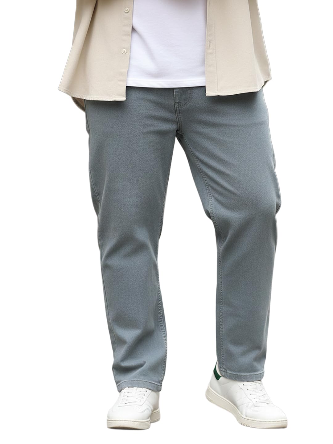 Men's Regular Fit Mid Rise Solid Jeans Stretchable