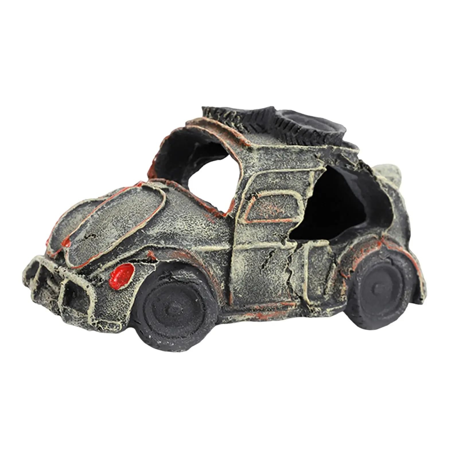 AYWTIUN aquarium ornaments Resin Car Wreck Aquarium Decoration Shelter Fish Hideout for Aquatic Pets to Breed Prawn Spawning Rest Play