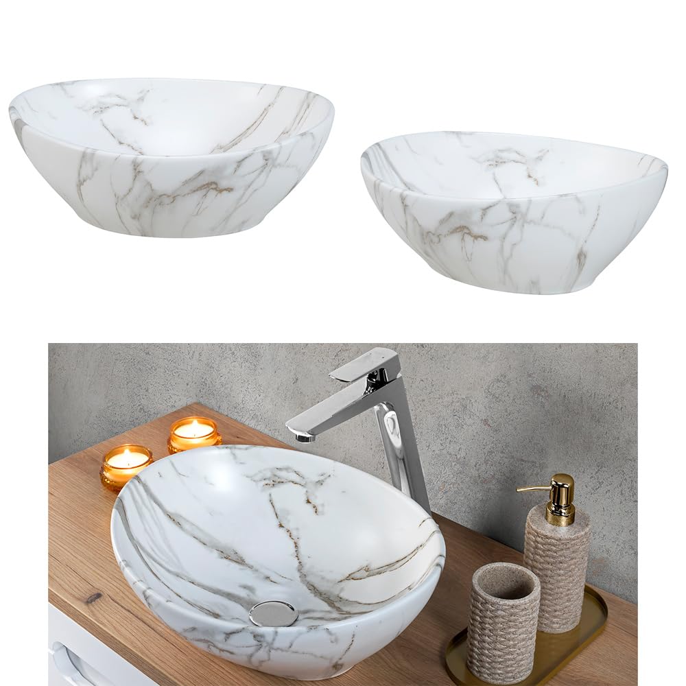 Lomadox Badmöbel Set 6-teilig mit 80cm Waschtisch, grün und Eiche, gerillte Front, hängende Montage, geringe Tiefe 40cm