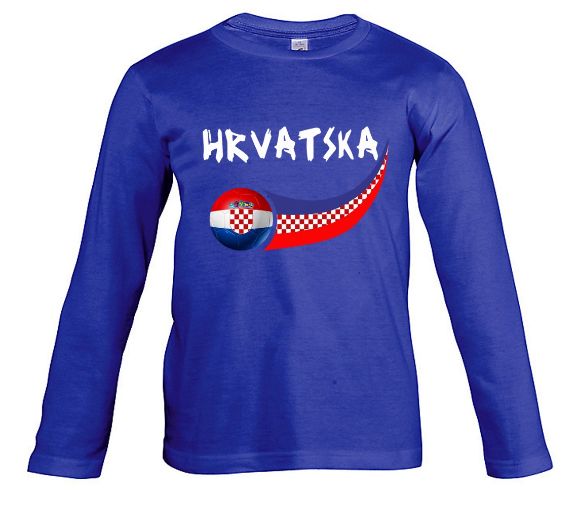 Croatie, Maglia a Maniche Lunghe Bambini e Ragazzi