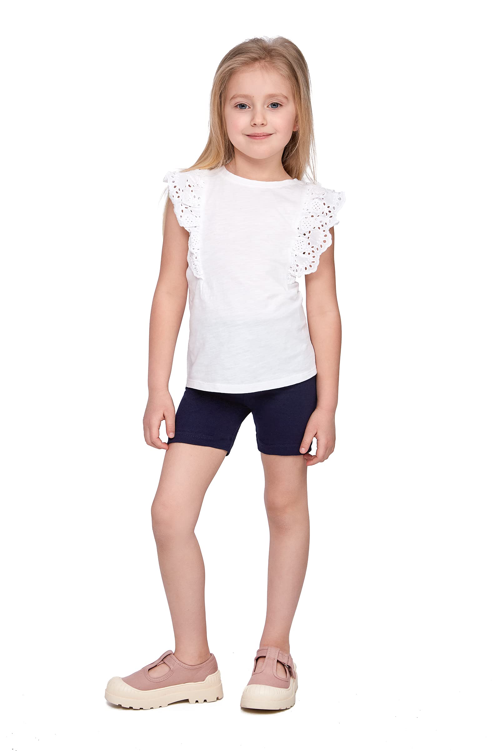 SOFTSAIL Leggings da Ragazza Pantaloncini da Ciclismo Breve Cotone Sportivo Danza Ginnastica Traspirante Comodo E Stretchabile
