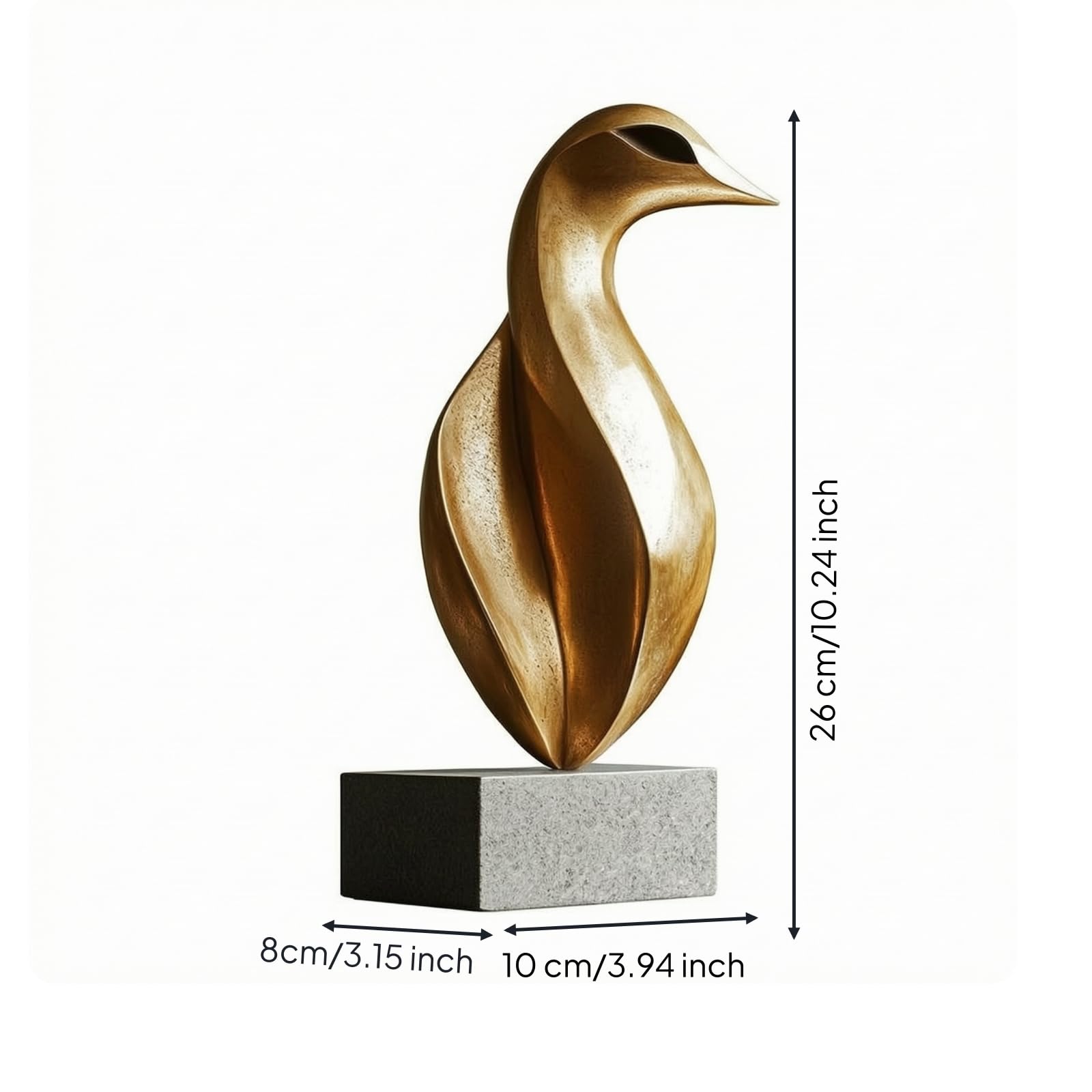 predolo Escultura Geométrica Contemporáneo, 10x8x26cm