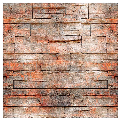 murando PREMIUM Vlies Tapete Deko Panel Fototapete Wanddeko 10 m Tapetenrolle Mustertapete Wandtapete modern design Dekoration - Ziegel Steinoptik Steinwand f-A-0855-j-a