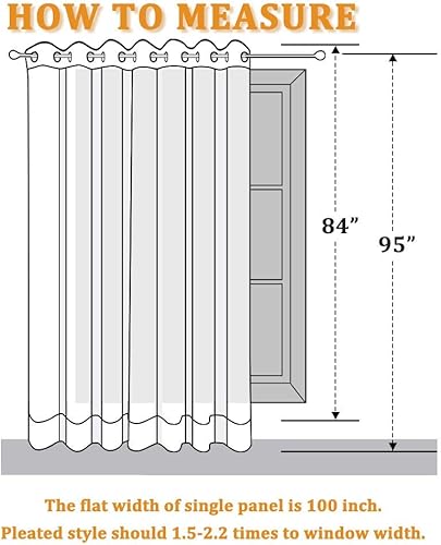 Miniatura 7 de RYB HOME Cortinas opacas  Cortina extra ancha con bloque de luz para puerta corrediza, ventana de privacidad para interiores y exteriores, cortinas